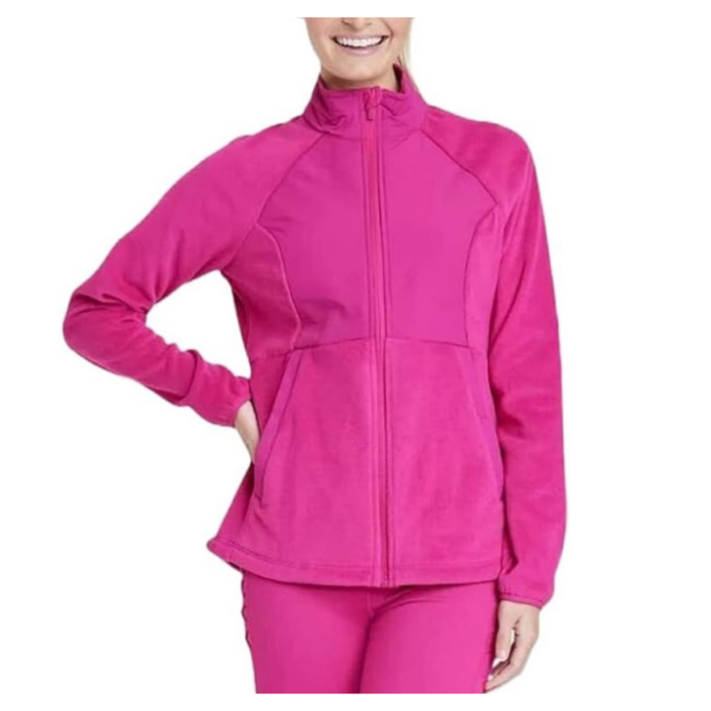 All in Motion Women's Polartec Fleece Polar Jacket Size S-M Pink Loose Fit